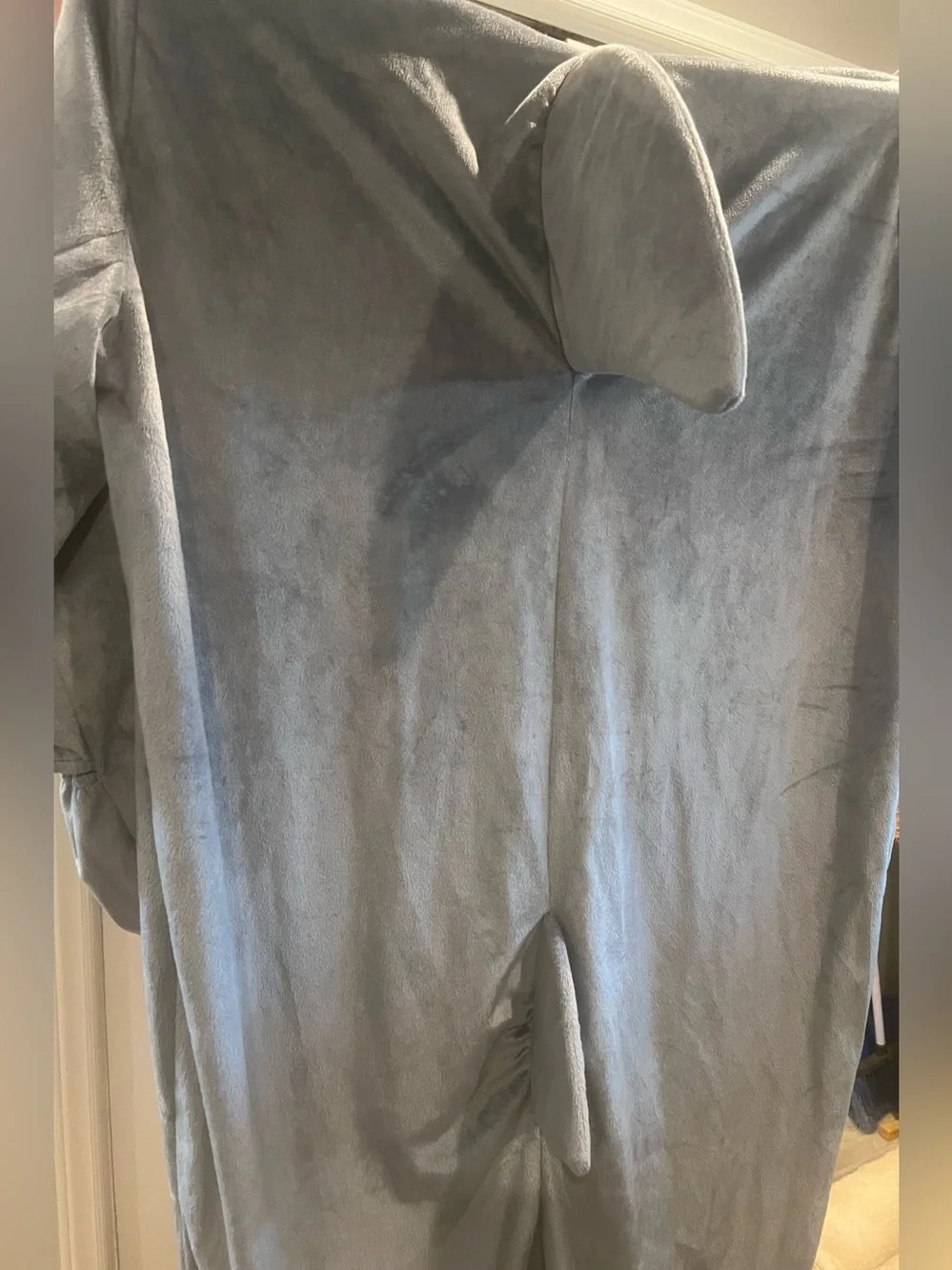 Plush Shark Onesie - Light Gray & White - Picture 9 of 15
